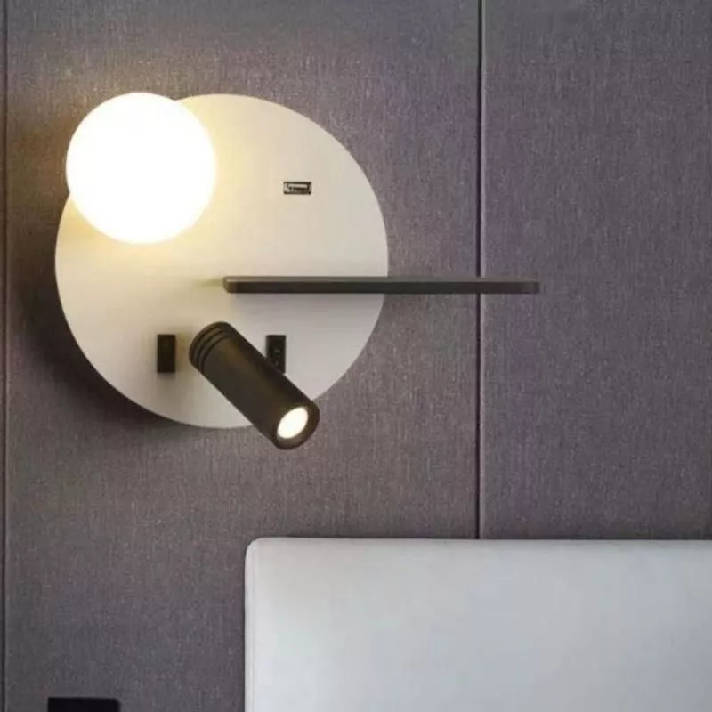 Contemporary Bedroom LED Reading Wall Light With USB Charging   8440 1c54c0.webp